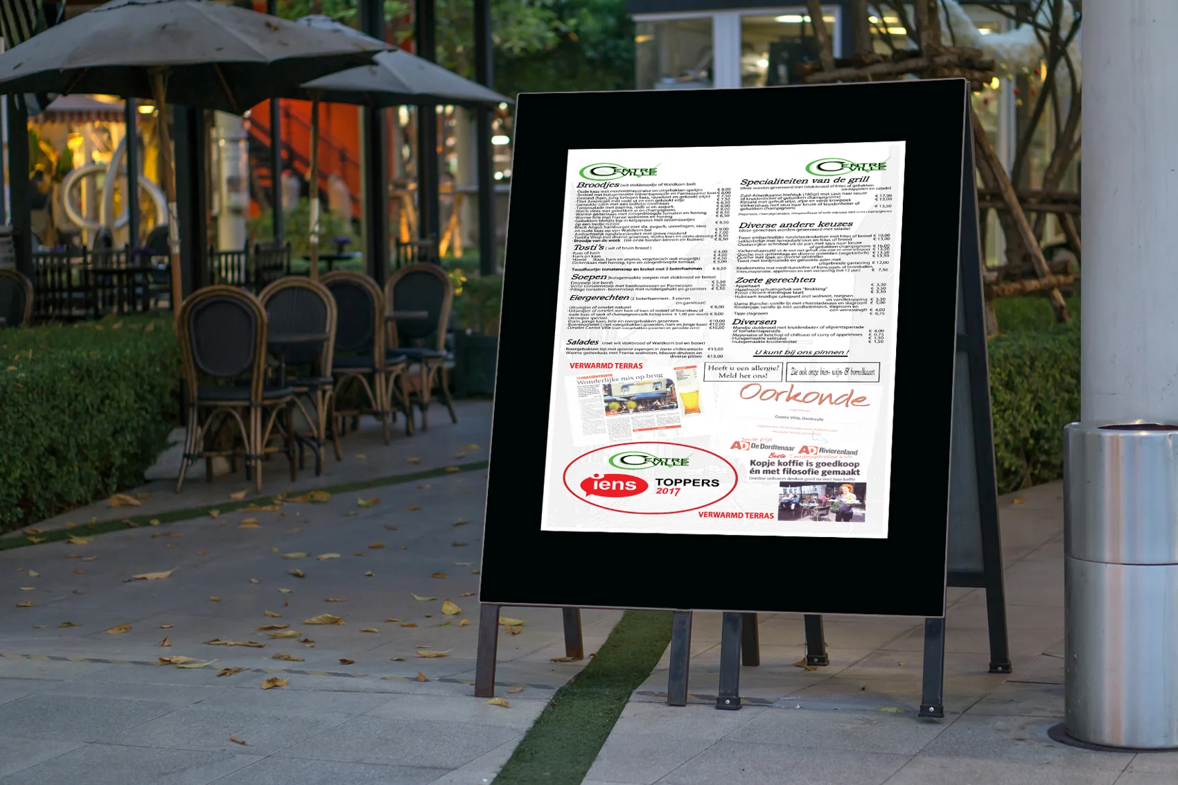 Buitenreclame voor Centre Ville uit het bestaande D&R Display-portfolio